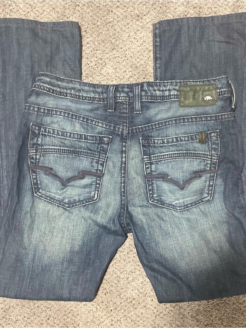 Buffalo David Bitton King-X Slim Bootcut Jeans 30x34 Y2K Vintage Blue